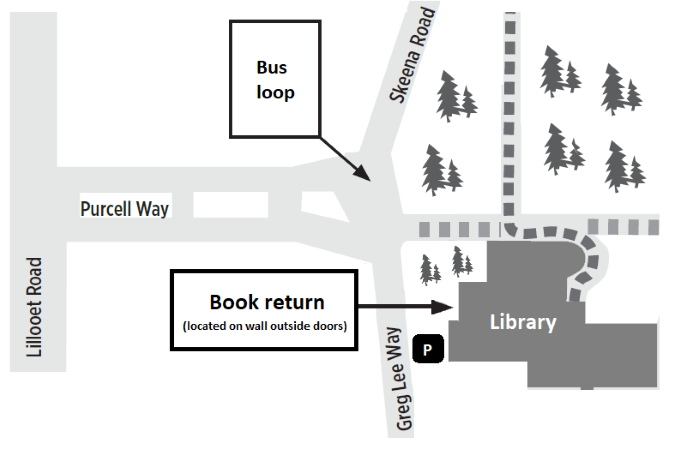 Map showing location of book return