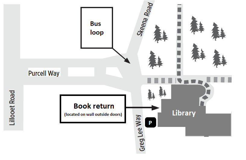 Map of book return location